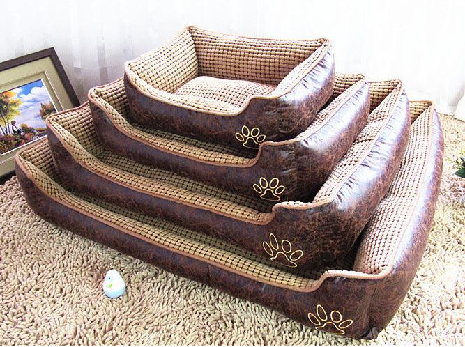 Luxury Suede Dog Bed Set With Free Bone, Blanket, And Summer Mat