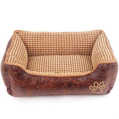 Luxury Suede Dog Bed Set With Free Bone, Blanket, And Summer Mat