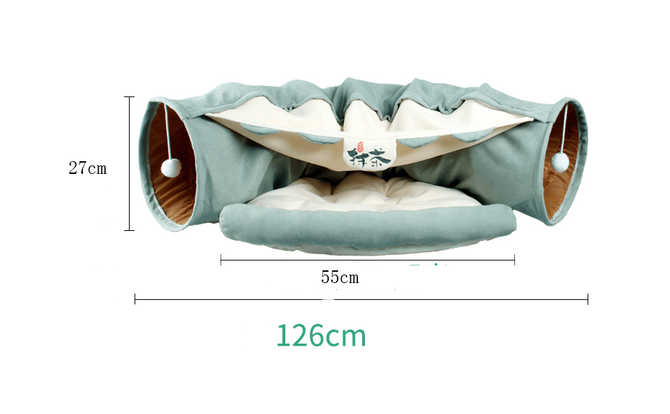 Feline Funhouse Interactive Cat Tunnel - Portable Play Toy For Cats, Rabbits, And Ferrets