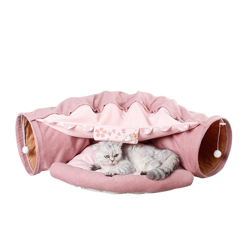 Feline Funhouse Interactive Cat Tunnel - Portable Play Toy For Cats, Rabbits, And Ferrets