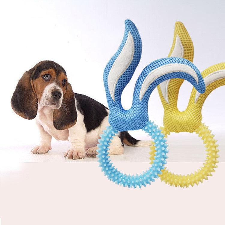 Fluffy Fun Bunny Ears Dog Toy-2