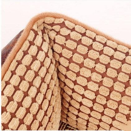 Luxury Suede Dog Bed Set With Free Bone, Blanket, And Summer Mat