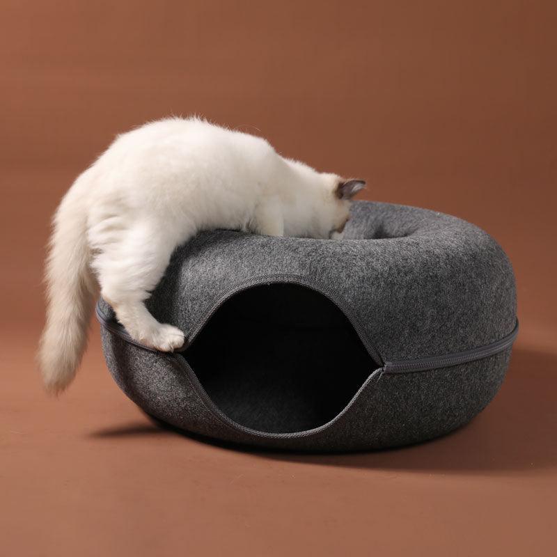 Dual-Use Interactive Cat Nest: The Ultimate Four Seasons Felt Tunnel Toy