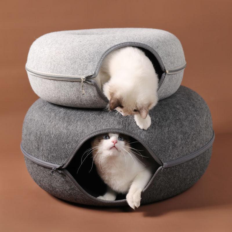 Dual-Use Interactive Cat Nest: The Ultimate Four Seasons Felt Tunnel Toy