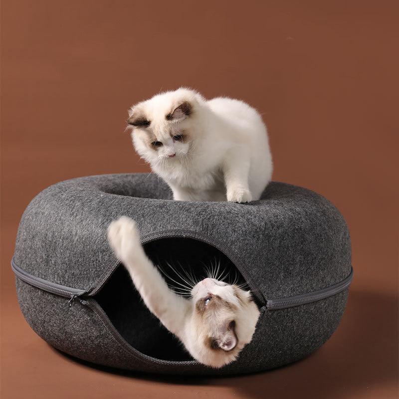 Dual-Use Interactive Cat Nest: The Ultimate Four Seasons Felt Tunnel Toy