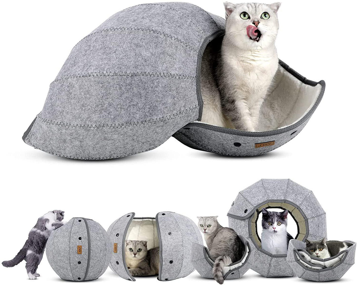 Foldable Cat Tunnel Bed: The Ultimate Interactive Retreat For Your Feline Friend