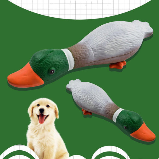Boredom Buster Latex Duck Dog Toy-0