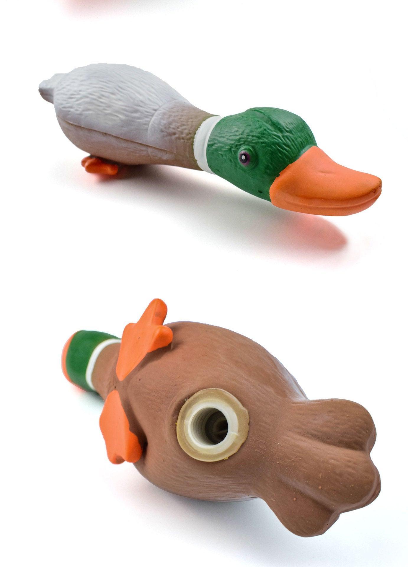Boredom Buster Latex Duck Dog Toy-3