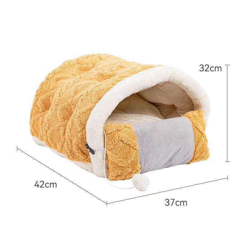 Cozy Cave Cat Bed: Arctic Velvet Game Console