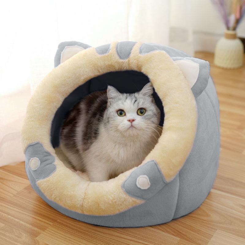 Enclosed Villa Cat House - Cozy Bed And Hideaway For Your Feline Friend
